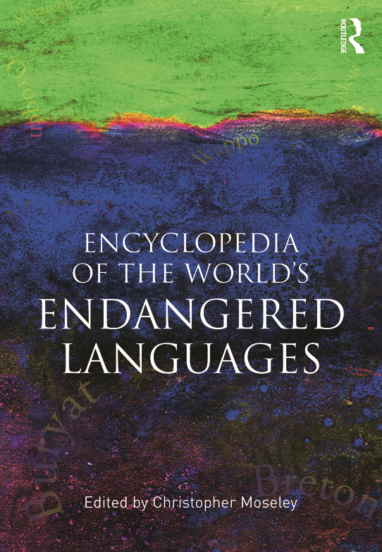 of The Book cover of Encyclopedia of the World's Endangered Languages by Christopher Moseley.