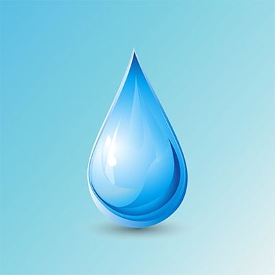 Icon depicting sustainability solutions for water