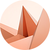 orange triangle shape representing architecture design