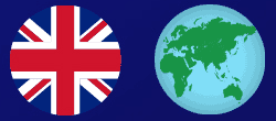 United Kingdom Flag and Image of Globe